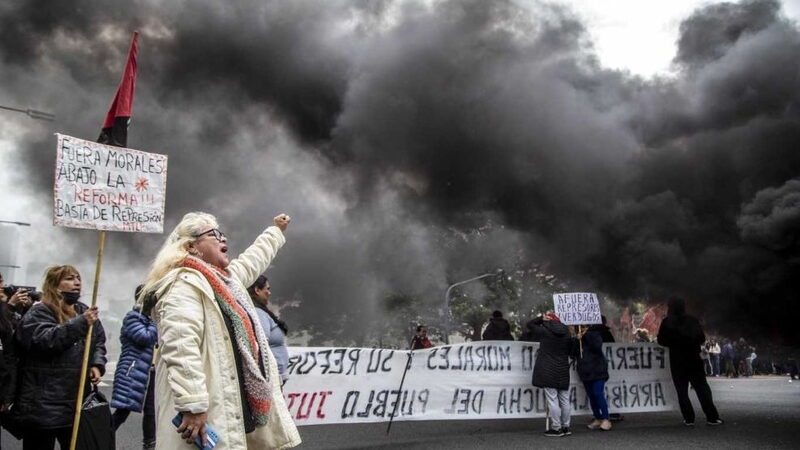 Protests in the city of Jujuy, source: Telam Argentina