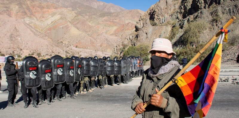 Police repression in Purmamarca, Jujuy. Picture Source: Telam Argentina